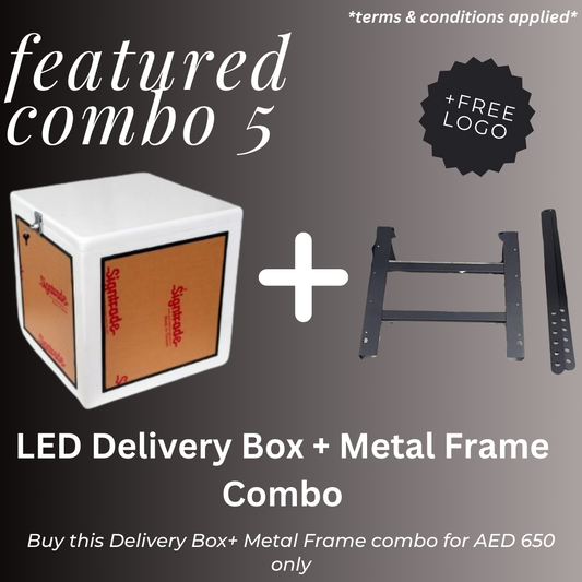 Delivery box for bike with metal frame combo Motobox